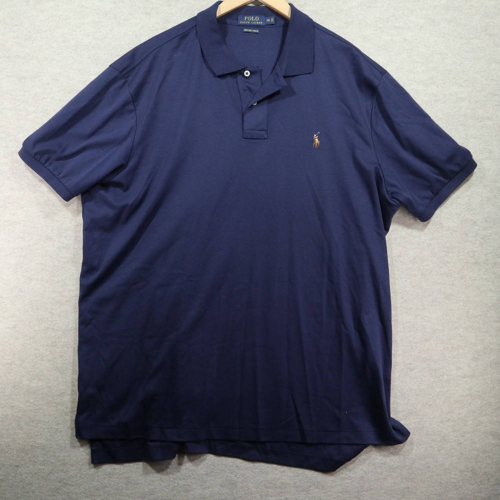 Polo Ralph Lauren Polo XXL Pima Soft Touch Modern Pony Navy Blue Shirt